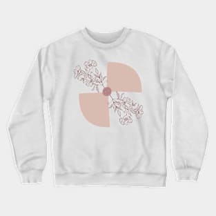 Boho Circle Abstract Shape Warm toned  Print Crewneck Sweatshirt